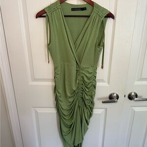 Iris Setlakwe Sage Green V-Neck Dress